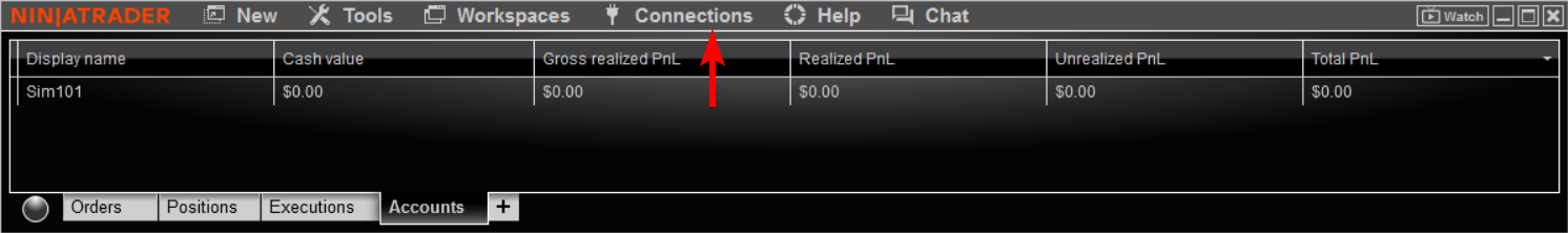 Connections configuration window showing Available brokers list